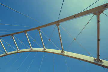 Fototapeta premium Construction of modern bridge in kolobrzeg, Poland