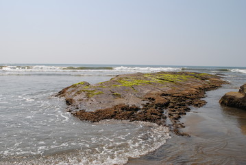Raging waves in the ocean