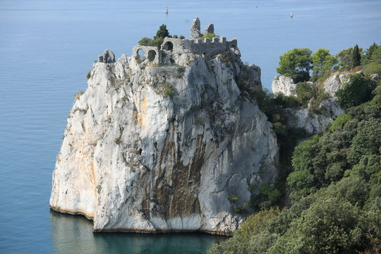 Historic Castello Vecchio di Duino in Italy