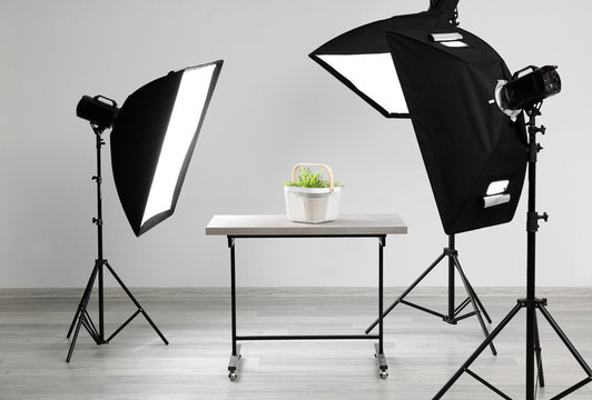 Modern photography studio for object shooting