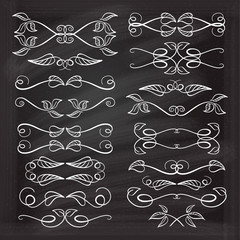 Vector calligraphic design elements.