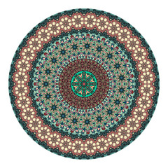 Flower mandala. Vintage decorative elements.