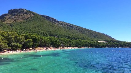 View from the Formentor beach in Majorca island in Spain