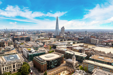 Panoramic aerial view of London