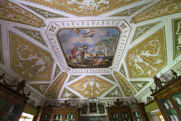 interiors and details of Pisa charterhouse, Pisa, Italy