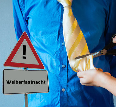 Schild Weiberfastnacht