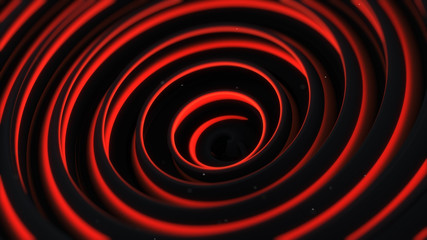 Glowing red spiral 3D shape