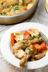 Coq au Vin Blanc.