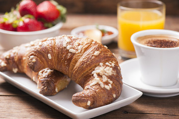 Coffee and croissants