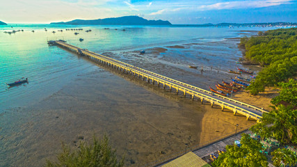 Naklejka premium Palai pier close to Chalong pier
