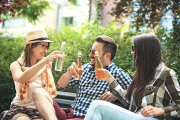 Friends is Enjoying in the Park