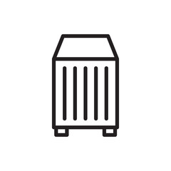 cargo container icon illustration