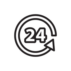 24 support icon illustration