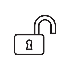 opened lock icon illustration