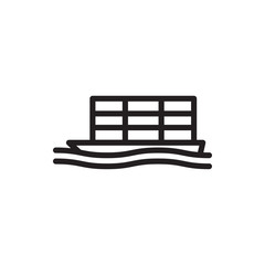 cargo ship icon illustration