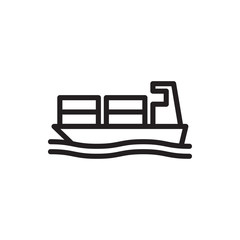 cargo ship icon illustration