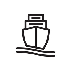 cargo ship icon illustration