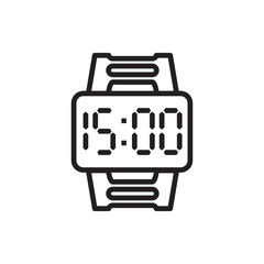 wrist dial watch icon illustration