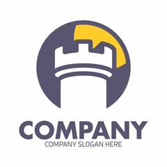 Castle logo icon vector template