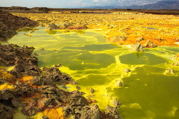 Dallol volcano in Danakil Depression - Afar region - Ethiopia
