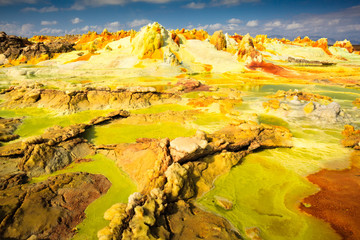 Dallol volcano in Danakil Depression - Afar region - Ethiopia