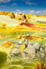 Dallol volcano in Danakil Depression - Afar region - Ethiopia