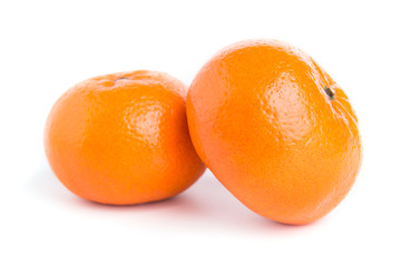 Mandarin orange on white background