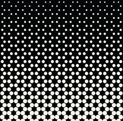 Abstract geometric black and white deco art print halftone dots pattern