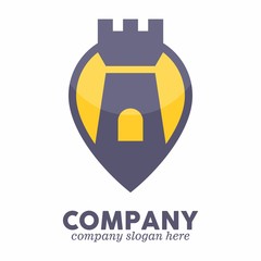 Castle logo icon vector template