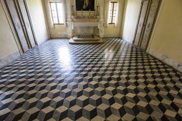 interiors and details of Pisa charterhouse, Pisa, Italy
