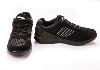 view of sneaker. Isolated in white background