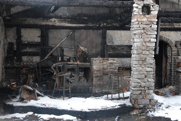 Abgebranntes Geb&auml;ude