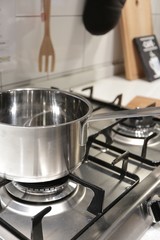 clean kitchen and pot 