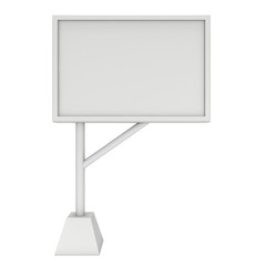 Billboard blank for outdoor advertising poster. Trade show booth. 3d render isolated on white background