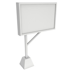 Fototapeta premium Billboard blank for outdoor advertising poster. Trade show booth. 3d render isolated on white background