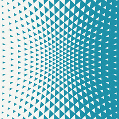 Naklejka premium Abstract blue geometric hipster fashion design print halftone triangle pattern
