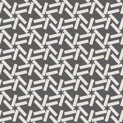 Monochrome geometric seamless vector pattern with lines