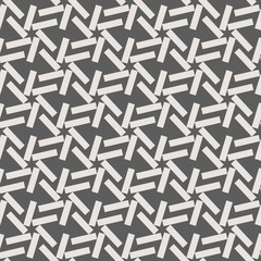 Monochrome geometric seamless vector pattern with lines