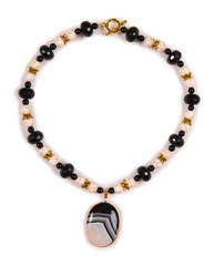 Elegant necklace isolated on white background