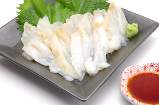つぶ貝の刺身