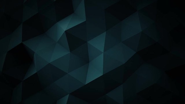 Dark blue low poly geometric surface. Computer generated seamless loop abstract motion background. 3D render animation 4k UHD (3840x2160)
