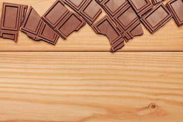 broken bitter chocolate tile