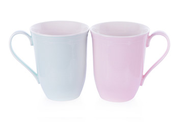 Coffee Mug ceramic Couple  on white background