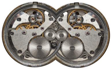 clockwork vintage mechanical watch, high resolution and detail