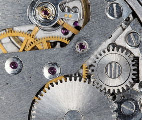clockwork vintage mechanical watch, high resolution and detail