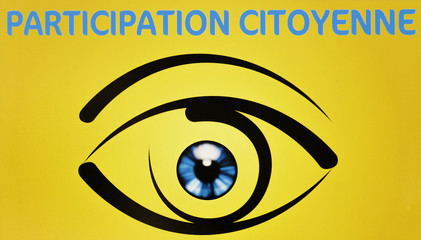 panneau d'information de participation citoyenne