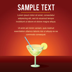 Cocktail Margarita Vector
