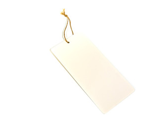 Blank white paper label