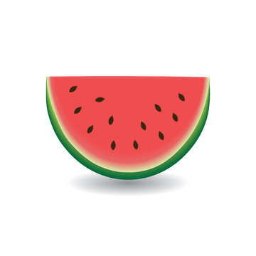 watermelon serving isolated on white background art creative vector illustration element for design
