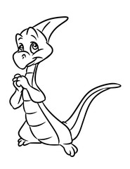 Dinosaur coloring pages isolated image animal character